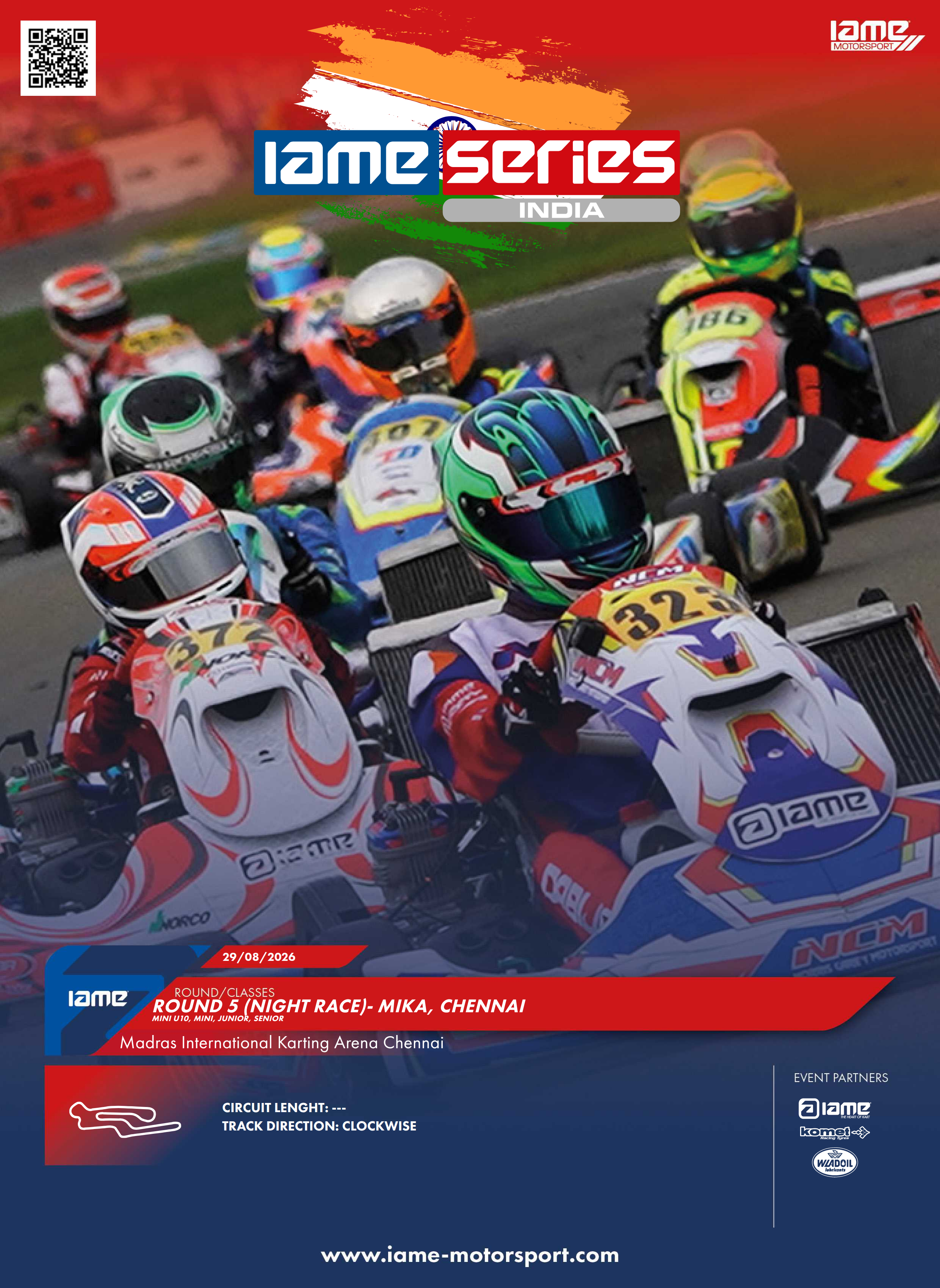Round 5 (Night Race) – MIKA, Chennai – IAME Series India