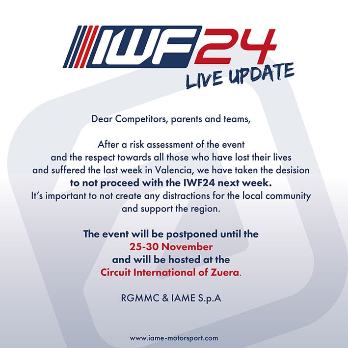 IWF24 - Postponed to 25-30 Nov. in Zuera