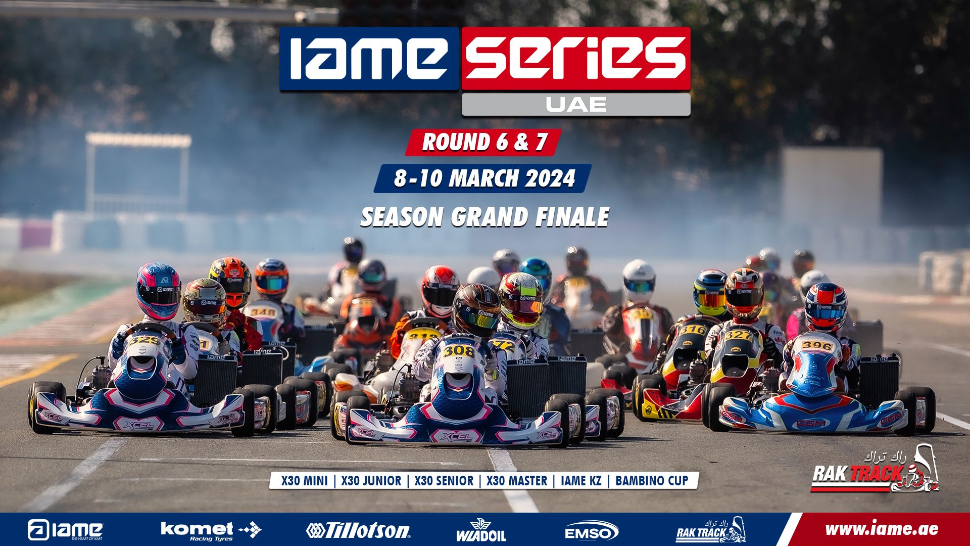 IAME Series UAE Round 6 Results: A Thrilling Day at Rak Track After a postponement due to intense rain
